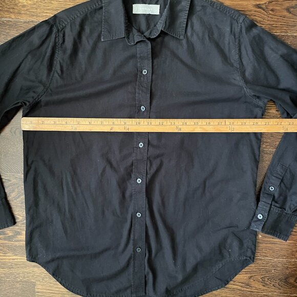 Everlane Woman's Black 100% Cotton Shirt/Blouse-Size 4 - Picture 6 of 7